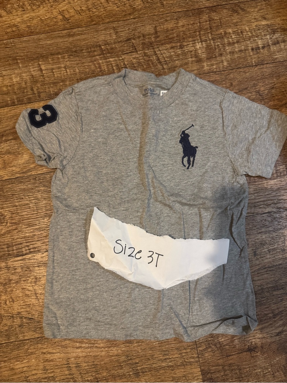 Polo by Ralph Lauren Heather Gray Toddler Pony Logo Tee